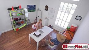 Beautiful teen cheerleader Khloe Kingsley refuses to wear panties