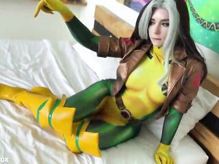 Rogue from the X-Dudes Unfathomable Sucks, FaceSitting, Screws in All Holes and Gets Anal Creampie - Cosplay