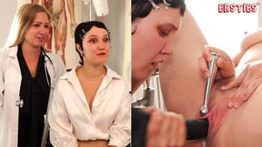 Two sexy lesbians play doctor on the exam table, getting naughty&#x1F608; &#x1F60F; and hot