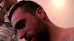 Passionate rimming and anal drilling by horny buddies Brandon and Carlo