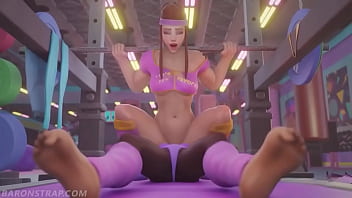 Entrenamiento de Sombra con Brigitte en su Gimnasio - [BaronStrap] (Subt&iacute_tulos Espa&ntilde_ol)