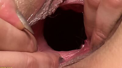 oiled grandma gets rough fist fucked