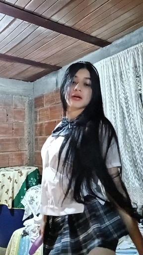 Beautiful Natural Girl with Big Tits Takes It All
