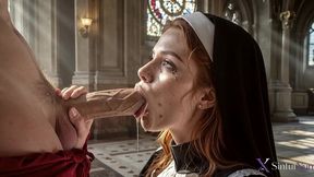 the nun with the piercing turned out to be really hot when she sucked my huge cock and took cum in her pussy[ai]