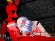Double Futa - Five Nights at Freddy's Inspired - Mangle gets fucked by Foxy - Hentai