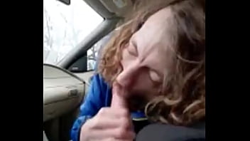 sucking my buddy in car after a long day