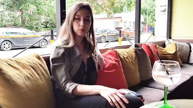 Remote control orgasm of my stepsister in Bar !