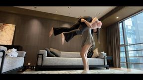 Lift and carry with two girls princess carry arm hold #CL080