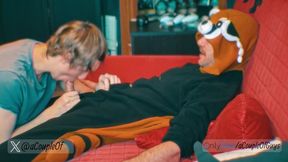 I Gargle my Pal while he is Chilling in his Tanooki Jimjams