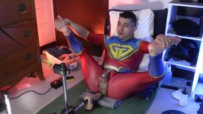 October 2023 Live Cam Show part 2 - Superhero Gets Machine-fucked!