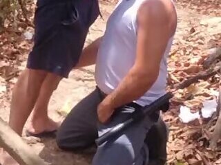 fucking the security guard in the forest