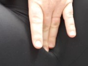 Creamy NZ pussy squirts through tights