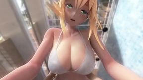 Tearju's Big Tits Bounce in To Love Ru Diary POVCowgirl Action