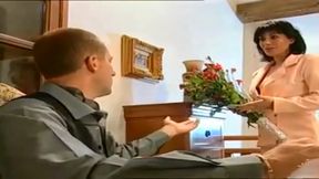 Vintage French Mom In Black Stockings Anal Hardcore