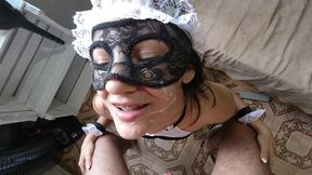 pov - sexo com empregada parte 2 - queima vela e joga cera quente na pica chupa e depois senta com vontade.