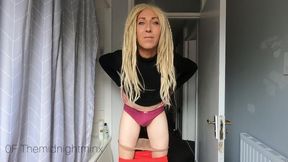 Crossdresser quick casual cum