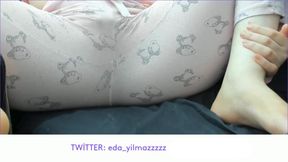 PAJAMA MASTURBATE- RUBBING PUSSY WITH PAJAMA