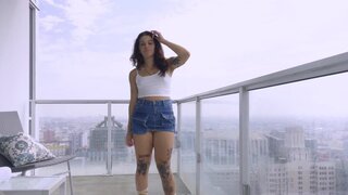 Cute teen gets her shaved coochie fucked rough by a BWC