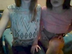 Two Girls kissing on Webcam