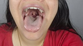 view of my deep uvula: look at my wide-open mouth and my throat