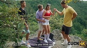Husband Invited Two Guys With Big Dicks To Fuck His Wife In The Forest 17 Min
