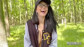 Shione Cooper - Busty Milf Smoking And Masturbate In Park