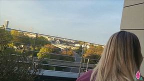 Balcony Sex with the Wanking Stranger Next Door Makes Me Cum 2 Times - Litclit69