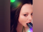 Naughty Babs sucking on her bbc