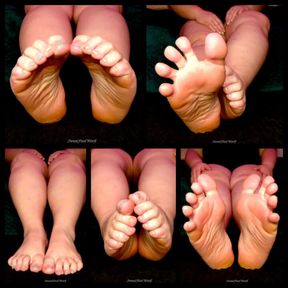 1Min Clip BBW Size11W Barefoot Worship POV SweetFootWork Give My Big Beautiful Clean Bare Feet All Your Attention While I Sit in My Panties No Talking