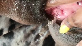 Teen girl squirts hard in punishing solo session