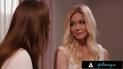 GIRLSWAY - Emotional MILF Serene Siren Admits She  Fuck Redhead Stepdaughter Harley Love