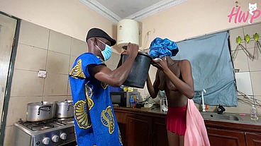 A LOCAL GHANA MAN FUCKS HIS VILLAGE HOUSE GIRL FUCKS HIS BIG COCK