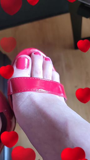 👠Red Stiletto Heels, Red Varnish, Mini Skirt, Black Thong. The Student, VaneSsaBiTCHx PariSChienneTrvprod⁹&sup1;