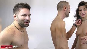 bts of the scene: (wet) first porn ever, newbie sbrilli666 get her first pee and double penetration, rough, anal, dpp, pee and not stop anal fucking!