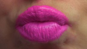 Pink Lipstick Lip Kisses