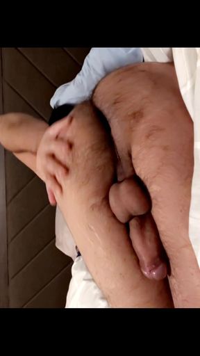 Tucked my cock between my ass