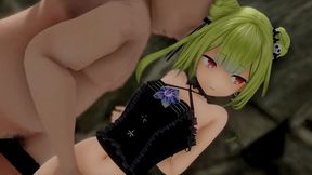 uruha rushia bondage hentai bdsm aphrodisiac sex hololive mmd 3d blonde hair