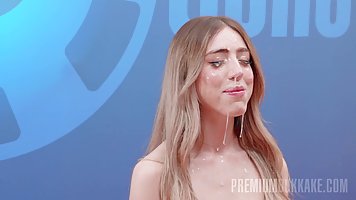 Small tits blonde with blue eyes Alyrex Bukkake compilation