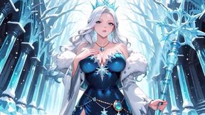 Silver-haired Ice Mage in a Crystal Hall! Casting Magic While Looking Effortlessly Cold, yet Her Lips Are Trembling