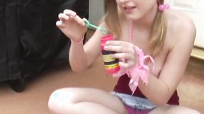 ”Kitty Karsen playing Bubble nude showing tits”