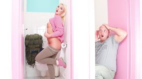 Czech Blondie Lovita Fate Takes Cock In Public Toilet - HORNY HOSTEL