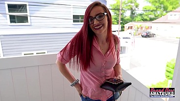 Horny And Nerdy MILF Olivia X Deep Throats In This Hot Interview!