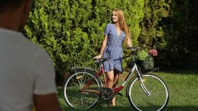 ”Fake titted babe Kaisa Nord takes on a huge cock in the garden”