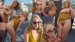 Big Boob Milf Nickey Huntsman Rooftop Deepthroat Doggystyle Facial