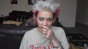 SMOKING A CIGARILLO AND BURPING