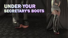 Milked Under Secretary's OnlyMaker Tank High Boots (Close Doouble Version) - TamyStarly - Cock Balls Crush Trample, Shoejob, Bootjob, CBT, Ballbusting, Trampling, Stomping