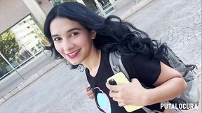 PutaLocura - La teen latina Min Galilea es follada muy duro en Pilladas
