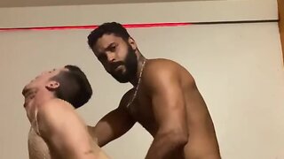 Bareback fun at the empty party room: oral and big ass action with latino friends
