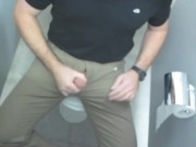 Jerking-off in the office toilet stall