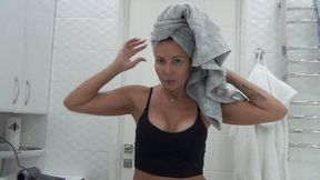 I dry my long hair with towel and with fen 2a